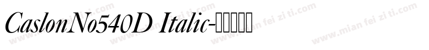 CaslonNo540D Italic字体转换